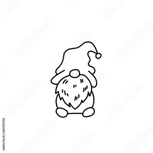 Cute cartoon Christmas gnome