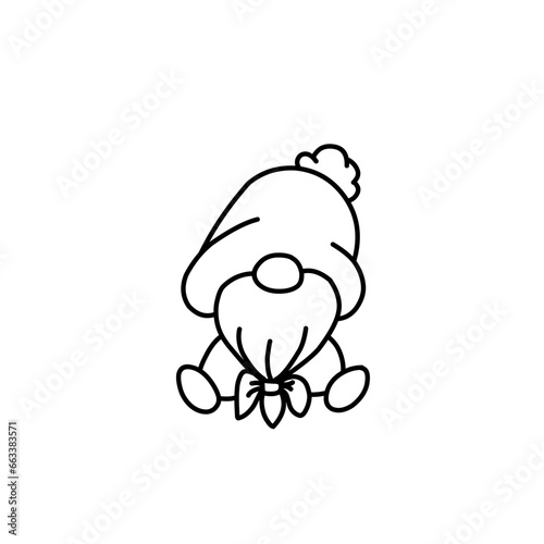 Cute cartoon Christmas gnome