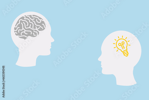 Idea concept with light bulb