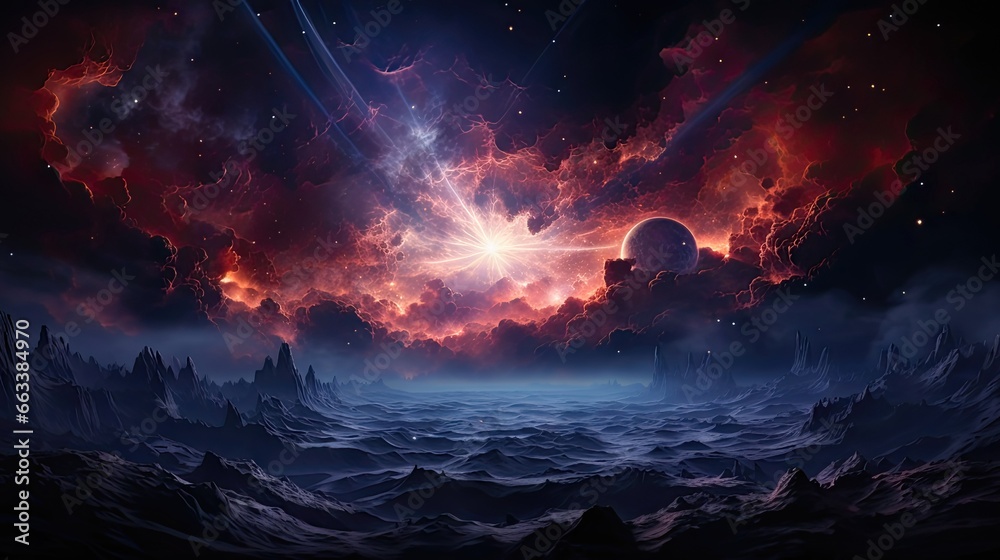 Cosmic Background. Supernova Explosion
