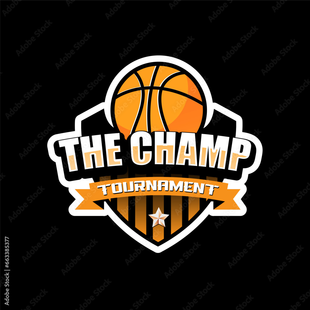 Basketball Tournament Logo Badge and Shield Basketball Tournament Logo Badge and Shield