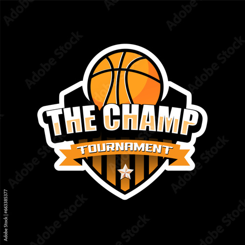Basketball Tournament Logo Badge and Shield
