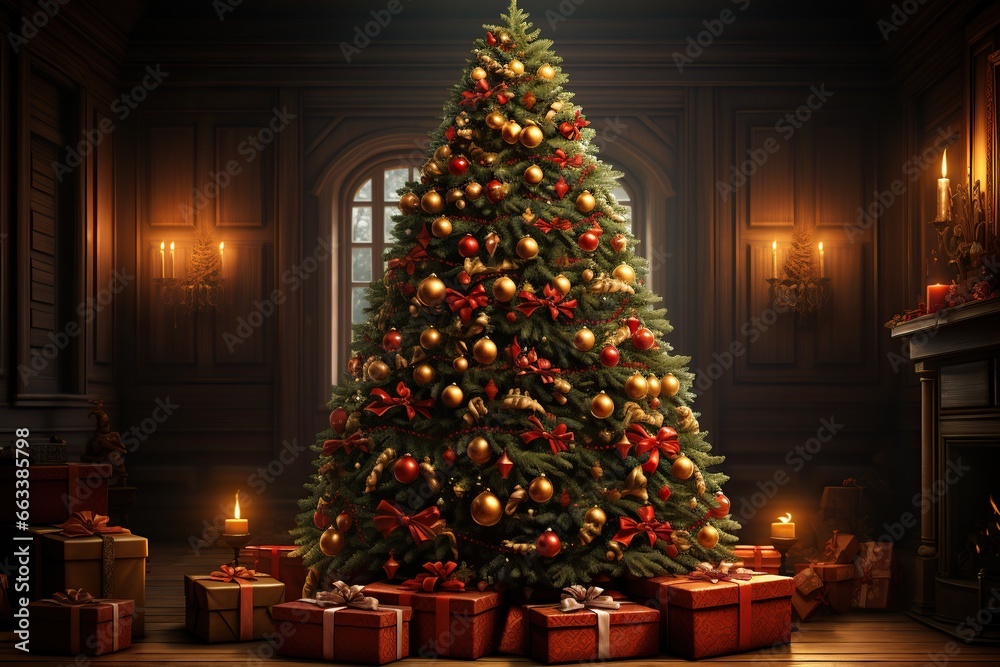 christmas tree with presents
