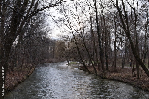 river in winter in the English Garten