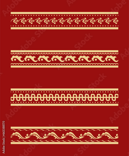 Set ornamental certificate border collection