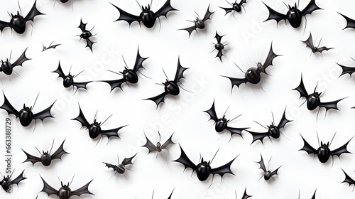  a bunch of black bats that are on the wall together. generative ai