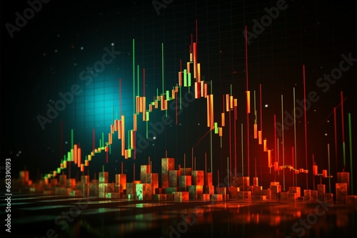 Stock market profit and loss chart, with a promising upward trend