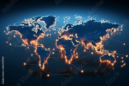 The world map sets the stage for a modern network connection
