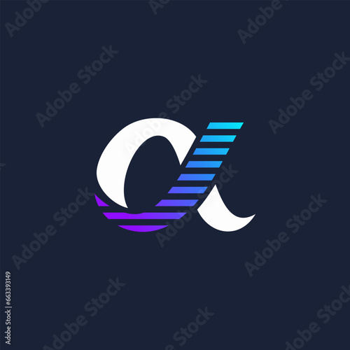 Konstfotografi abstract alpha icon logo vector