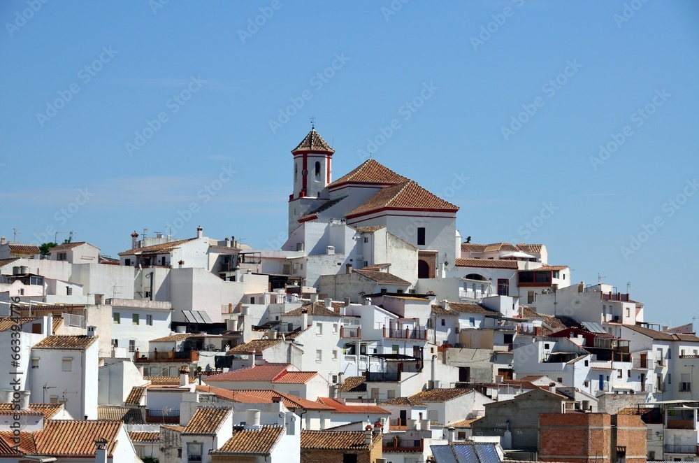 Vista típica de Alozaina, provincia de Málaga