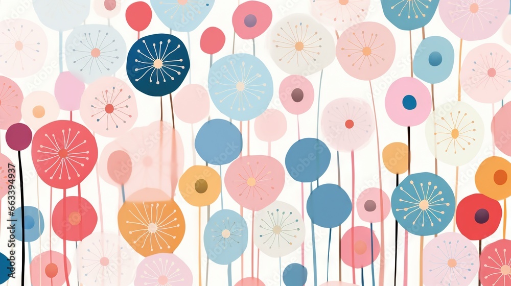 a painting of a bunch of flowers on a white background. generative ai a painting of a bunch of flowers on a white background. generative ai