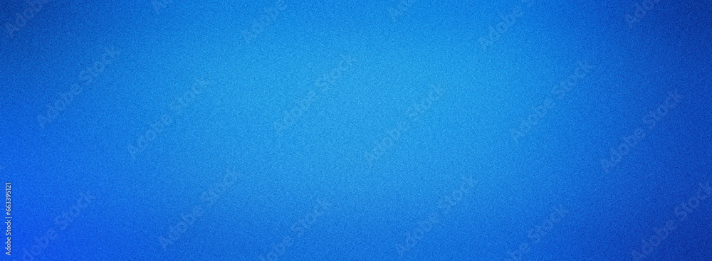 Bright vignette blue gradient noise texture plain simple blur copy space background banner horizontal  - obrazy, fototapety, plakaty 