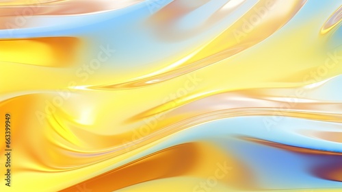  an abstract background of yellow, blue and yellow colors with a wavy design. generative ai