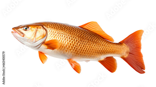 Single Codfish Goldfish with Clear PNG Background. Generative AI.