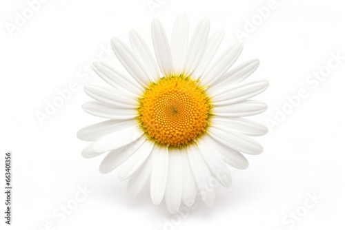 Common daisy isolated on white background. © MdDin