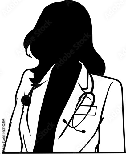 A female doctor wearing a face mask isolated