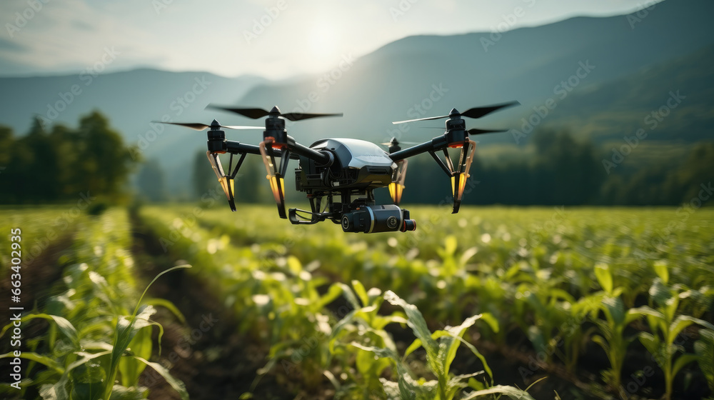 Drone Smart on Agriculture, Future Farming Technology, Digital Farm Management.