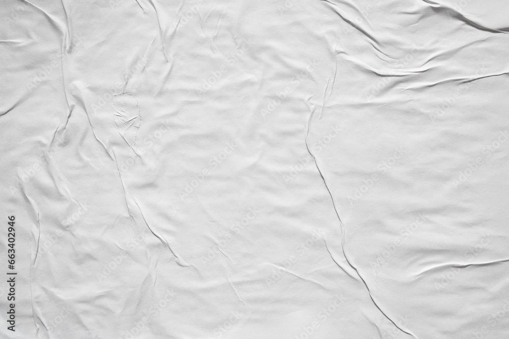 Glued white paper poster texture background - obrazy, fototapety, plakaty 