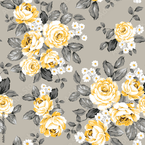 seamless background with roses