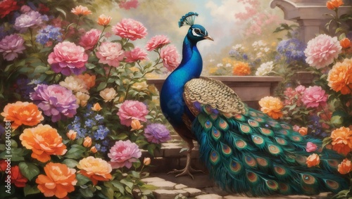peacock in the garden © Ahmad