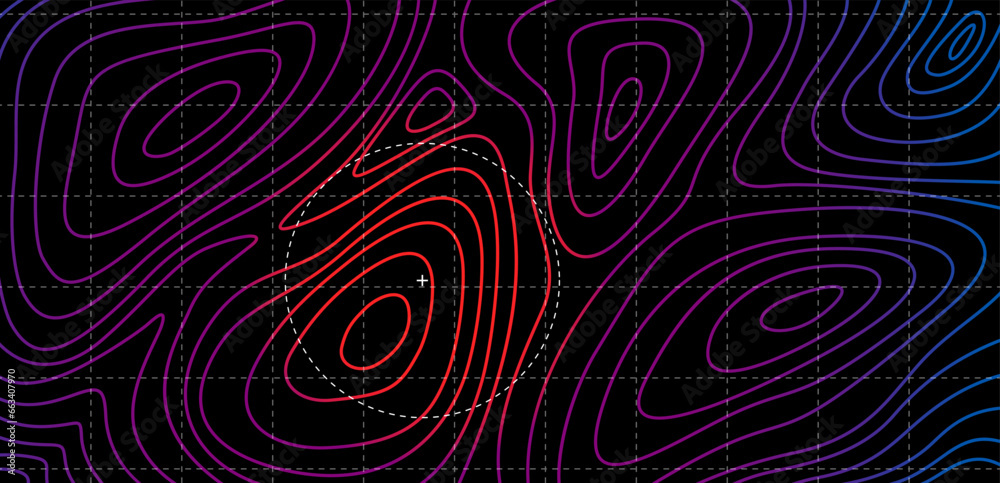 Topographic map texture. Blue radar. Abstract linear background. Vector ...