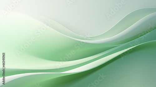  a green and white abstract background with wavy lines on it. generative ai