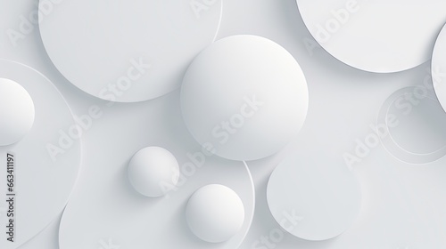  a white abstract background with circles and circles of varying sizes. generative ai