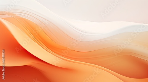  an orange and white abstract background with wavy lines on it. generative ai