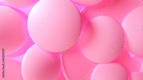  a bunch of pink balls are in a pink background with a pink background.  generative ai © Nadia