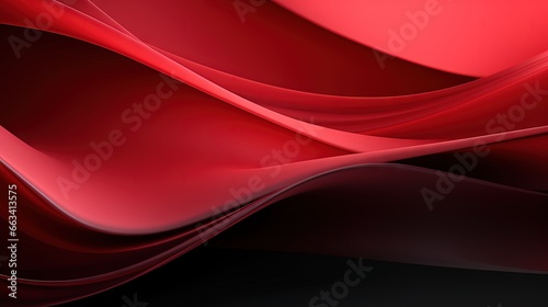  a red background with wavy lines and a black background with a red background. generative ai