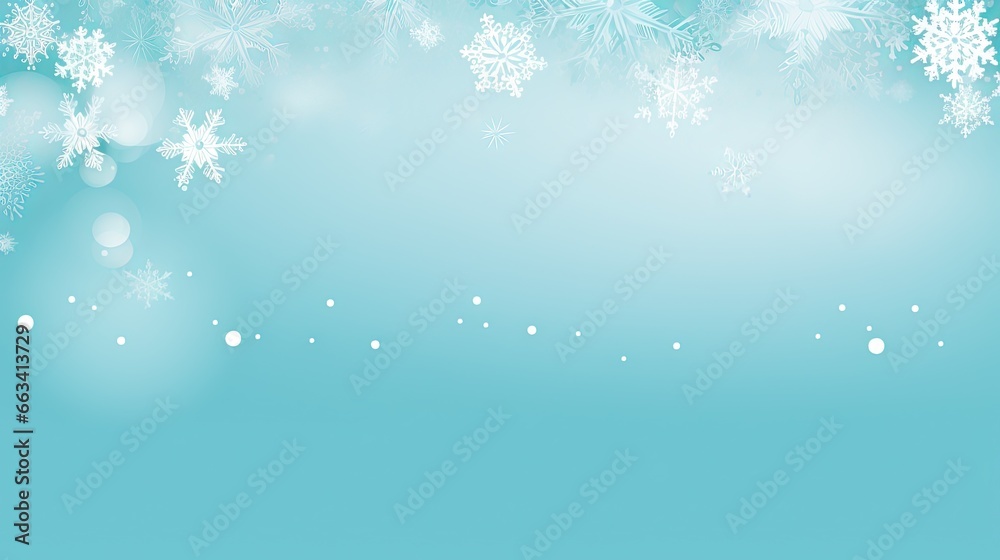  a blue background with snowflakes and bubbles on it.  generative ai