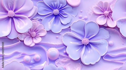  a close up of a bunch of flowers on a surface. generative ai