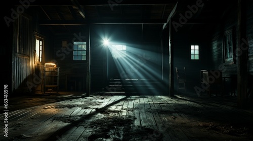 Light Illuminating Dark Room Through Window