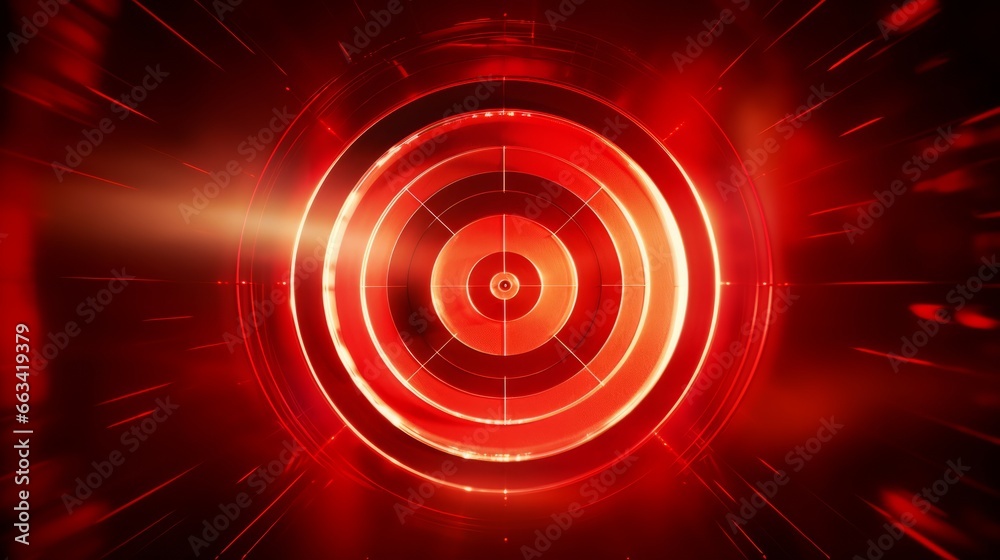 Target with a Missed Bulls-Eye on an Intense Red Background Target with a Missed Bulls-Eye on an Intense Red Background