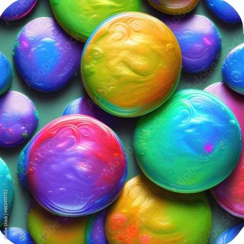 3d solid colorful shapes background.