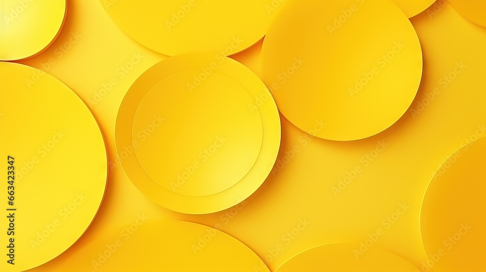 a yellow background with circles of different sizes and shapes on it's surface, with a soft light yellow color to the middle of the image. generative ai a yellow background with circles of different sizes and shapes on it's surface, with a soft light yellow color to the middle of the image. generative ai