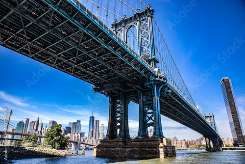 View from underneath the Manhattan Bridge in New York. © guteksk7