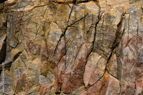  Rock, cracked surface, close-up, natural pattern background image.