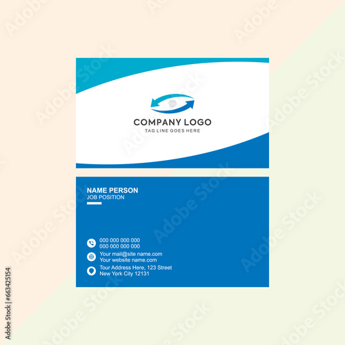 Business card design eye aero recycle optical innovative, logo design, executive card, stationery design, visiting card, brand identity, corporate identity editable template vector  