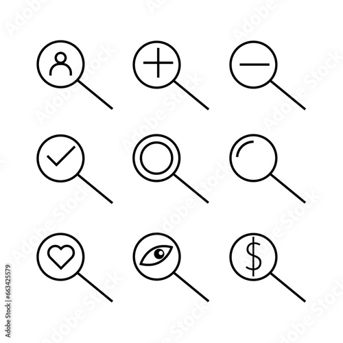 Set of Data Analysis Related Technology Vector Line Icons © Salma
