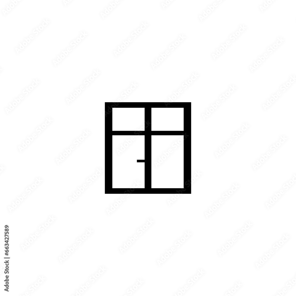 Window icon. Glass frame sign isolated on white background Window icon. Glass frame sign isolated on white background