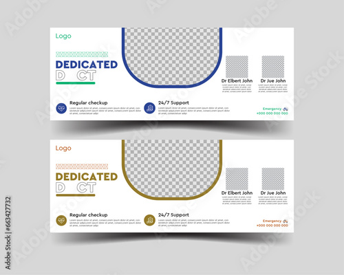 healthcare medical agency Facebook Cover template design