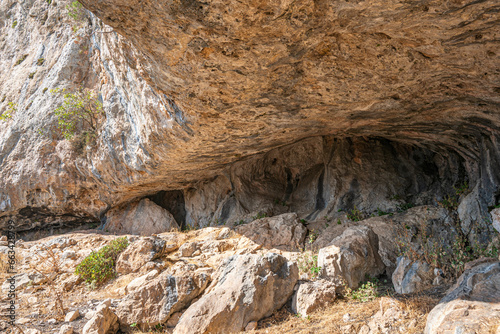 The scenic view of the cave near Kızlar Dağı and Alimpınarı plateau at Taurus mountains, Antalya photo