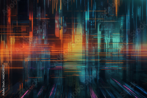 abstract futuristic technology background, 3d illustration, horizontal, toned