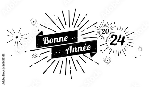 BONNE ANNÉE 2024 VINTAGE NOIR