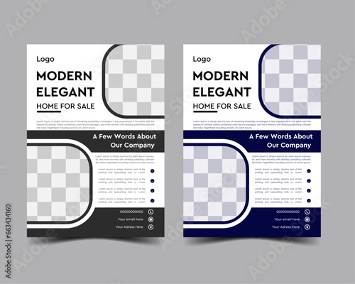 Free abstract vector Corporate business and elegant professional Flyer template