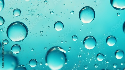 Abstract Background of Water Bubbles in cyan Colors. Modern Wallpaper