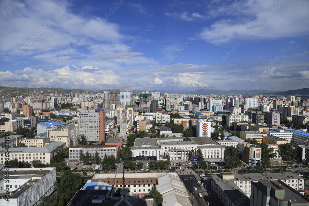 Top view of Ulaanbaatar city