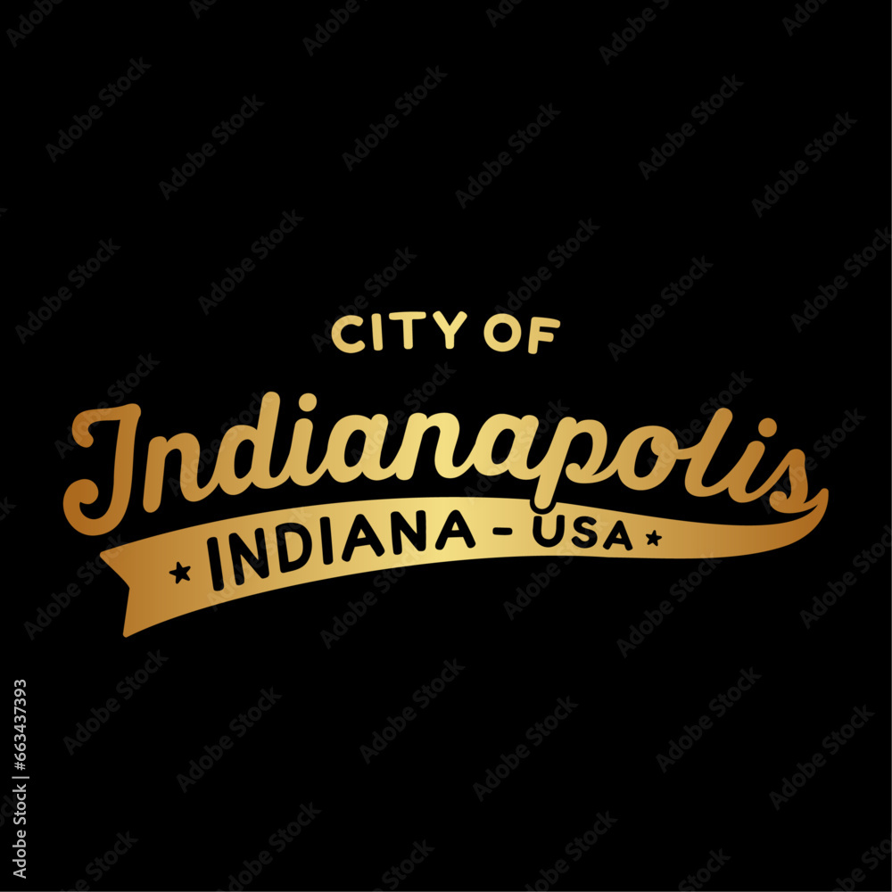 City of Indianapolis lettering design. Indianapolis, Indiana typography design. Vector and illustration.

