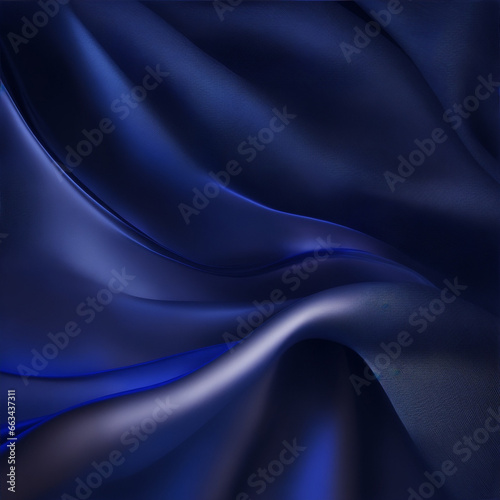 blue silk background - Blue satin fabric - silk background - Generative AI